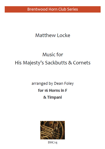 MUSIC FOR HIS MAJESTY'S SACKBUTTS & CORNETS (score & parts)