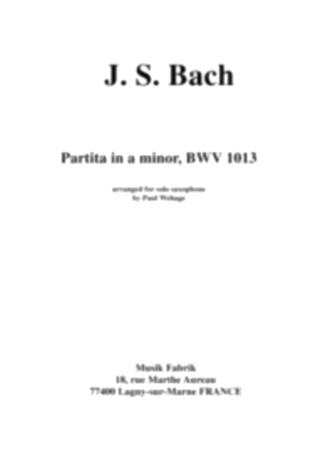 PARTITA in A minor BWV1013