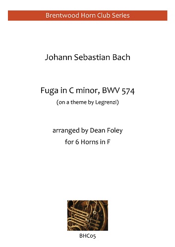FUGA in C minor, BWV574 (score & parts)