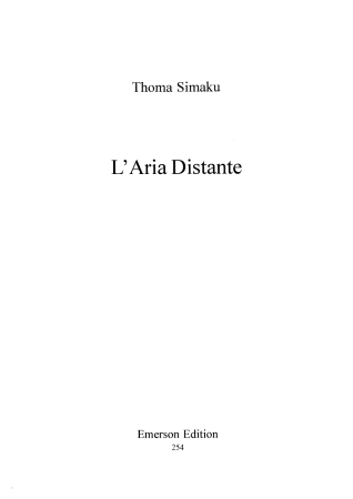 L'ARIA DISTANTE (set of parts)