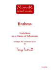 VARIATIONS on a Theme of Schumann