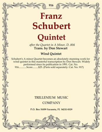 QUINTET (after the Quartet in a minor D804) score