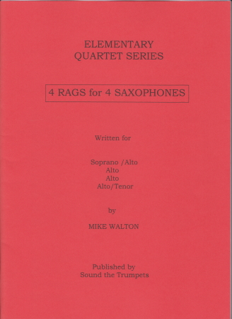 FOUR RAGS for Four Saxophones score & parts