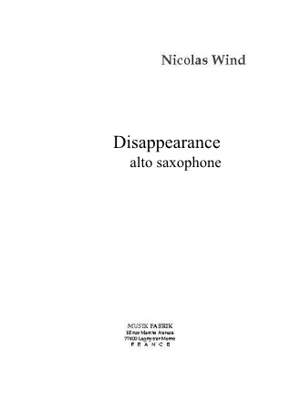DISAPPEARANCE