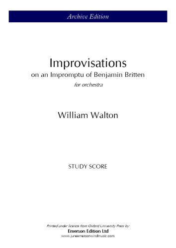 IMPROVISATIONS on an Impromptu of Benjamin Britten (study score)