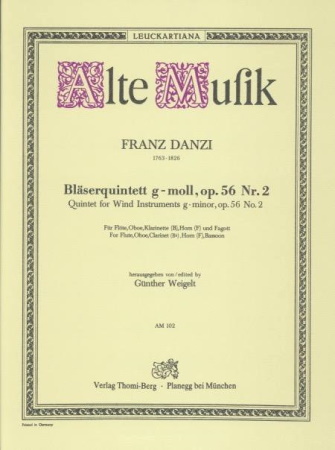 QUINTET in G minor Op.56 No.2 (set of parts)