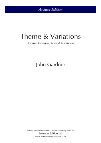 THEME AND VARIATIONS Op.7 (score & parts)