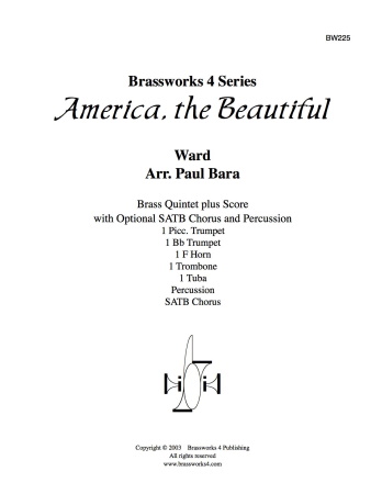 AMERICA THE BEAUTIFUL score & parts