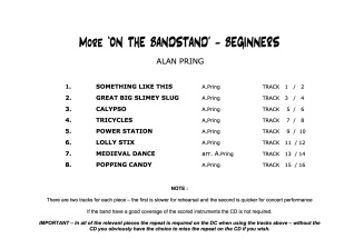 MORE ON THE BANDSTAND Beginners (score & parts + CD)