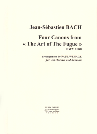 4 CANONS from The Art of The Fugue BWV1080