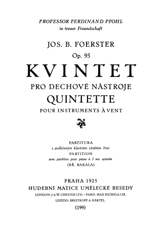 QUINTET Op.95 (Authorised Copy) score & parts
