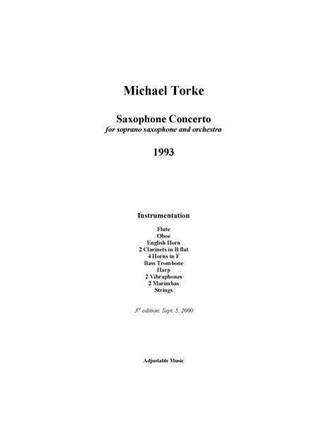 SAXOPHONE CONCERTO (1993) full score