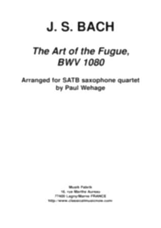 THE ART OF FUGUE BWV1080 (score & parts)