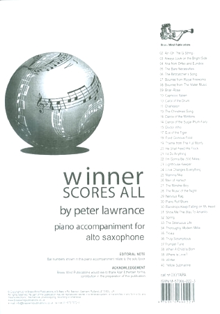 WINNER SCORES ALL Piano Accompaniment (Eb Edition)
