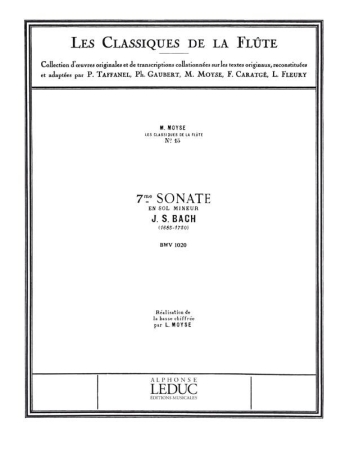 SONATA No.7 in G minor BWV 1020