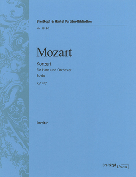 HORN CONCERTO No.3 in Eb major K. 447 (Urtext) Score