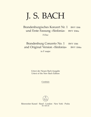BRANDENBURG CONCERTO No.1 harpsichord/continuo