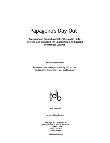 PAPAGENO'S DAY OUT