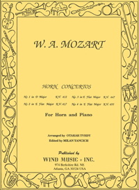 MOZART HORN CONCERTOS with Simplified Piano