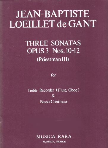THREE SONATAS Op.3 Nos.10-12