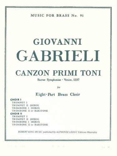 CANZON PRIMI TONI (score & parts)