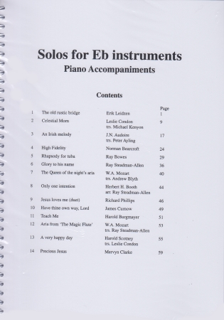 SOLOS FOR Eb INSTRUMENTS