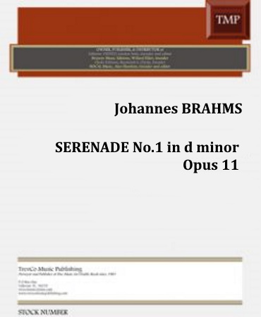 SERENADE No.1 in D major Op.11 (score & parts)