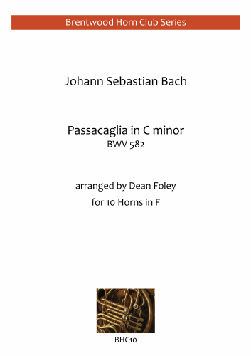 PASSACAGLIA in C minor, BWV582  (score & parts)