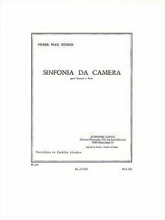 SINFONIA DA CAMERA (score & parts)