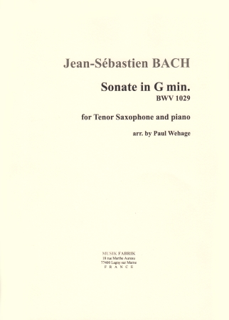 SONATA III in G Minor BWV1029