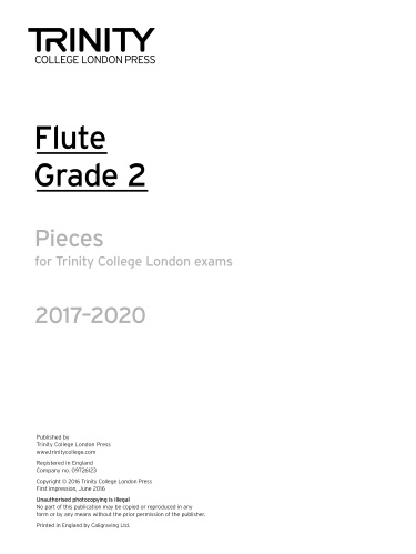 FLUTE PIECES 2017-2020 Grade 2 (part only)