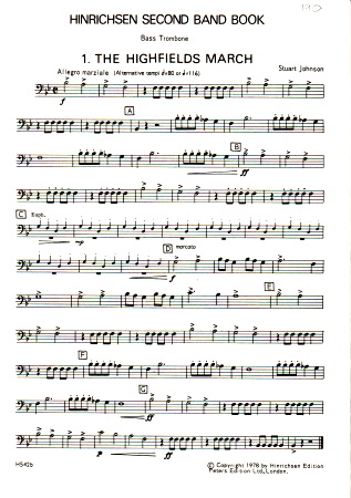 HINRICHSEN SECOND BAND BOOK Bass Trombone