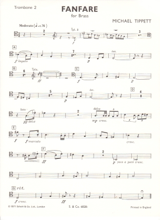 FANFARE No.1 (Trombone 2)