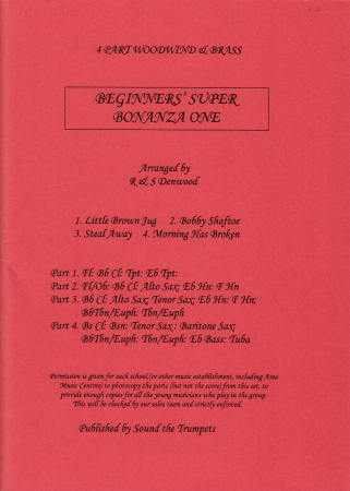 BEGINNERS' SUPER BONANZA One score & parts