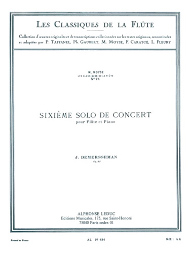 SIXIEME SOLO DE CONCERT Op.82 in F major