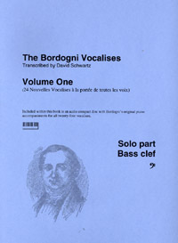 BORDOGNI VOCALISES Volume 1 + CD (bass clef)