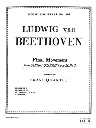 FINAL MOVEMENT from String Quartet Op.18 No.2 (score & parts)