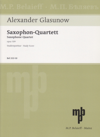 SAXOPHONE QUARTET Op.109 (score)