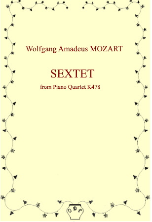 SEXTET from Piano Quartet K478 (score & parts)