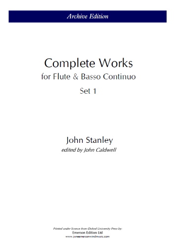 COMPLETE WORKS for Flute & Basso Continuo Set 1