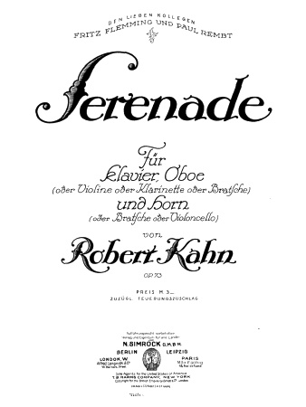 SERENADE in F minor Op.73 - Cello