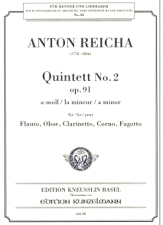 QUINTET Op.91 No.2 in A minor (parts only)
