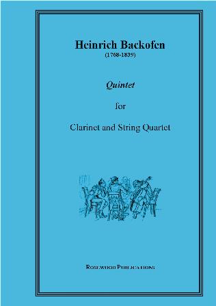 CLARINET QUINTET Op.15 (score & parts)