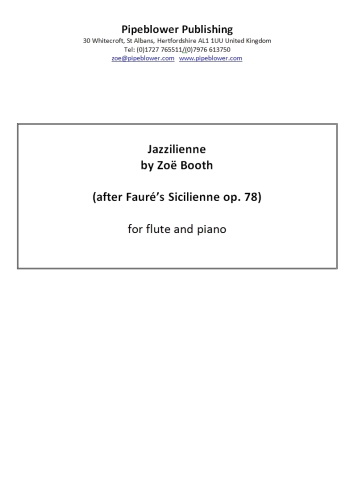 JAZZILIENNE after Faure's Sicilienne Op.78