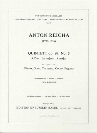 QUINTET in A major Op.91 No.5 set of parts only