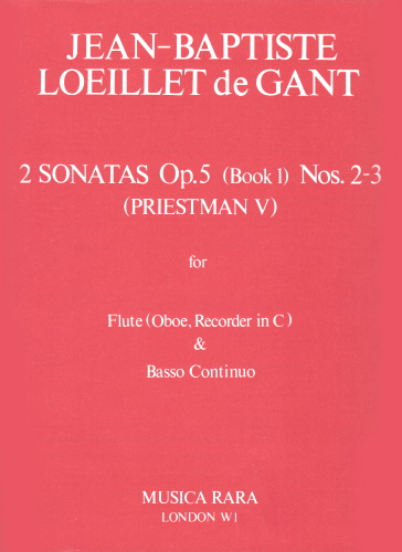 TWO SONATAS Op.5 Bk.1/2,3 (Priestman V)