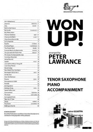 WON UP! Piano Accompaniment for Tenor Saxophone