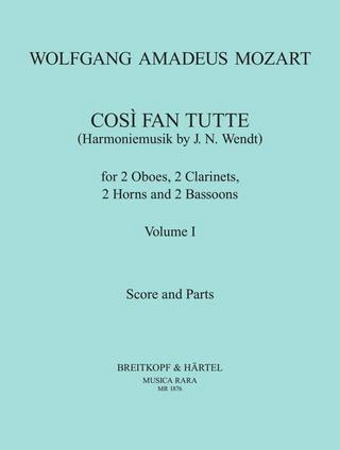 COSI FAN TUTTE Volume 1 (score & parts)