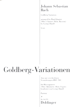 GOLDBERG VARIATIONS (set of parts)