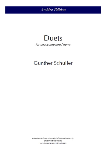 DUETS FOR UNACCOMPANIED HORNS
